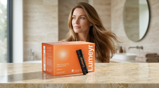 Woman comparing where to buy Nutrafol in the UK versus local hair supplement alternatives in 2026